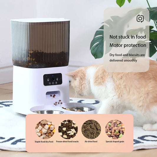 5L Smart Automatic Pet Feeder – WiFi Control & HD Camera Food Dispenser