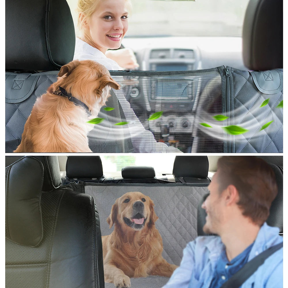Dog Car Seat Cover – Waterproof Hammock Style Rear Seat Protector for Pets