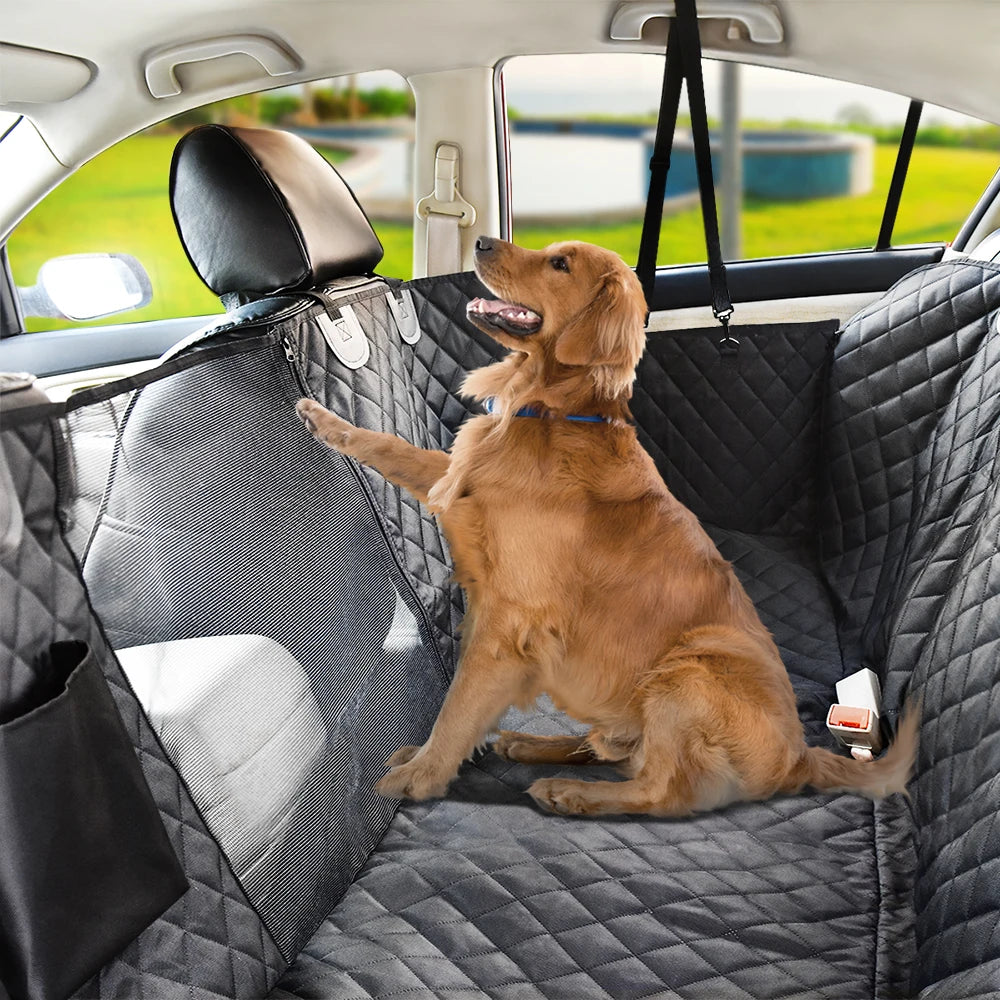 Dog Car Seat Cover – Waterproof Hammock Style Rear Seat Protector for Pets