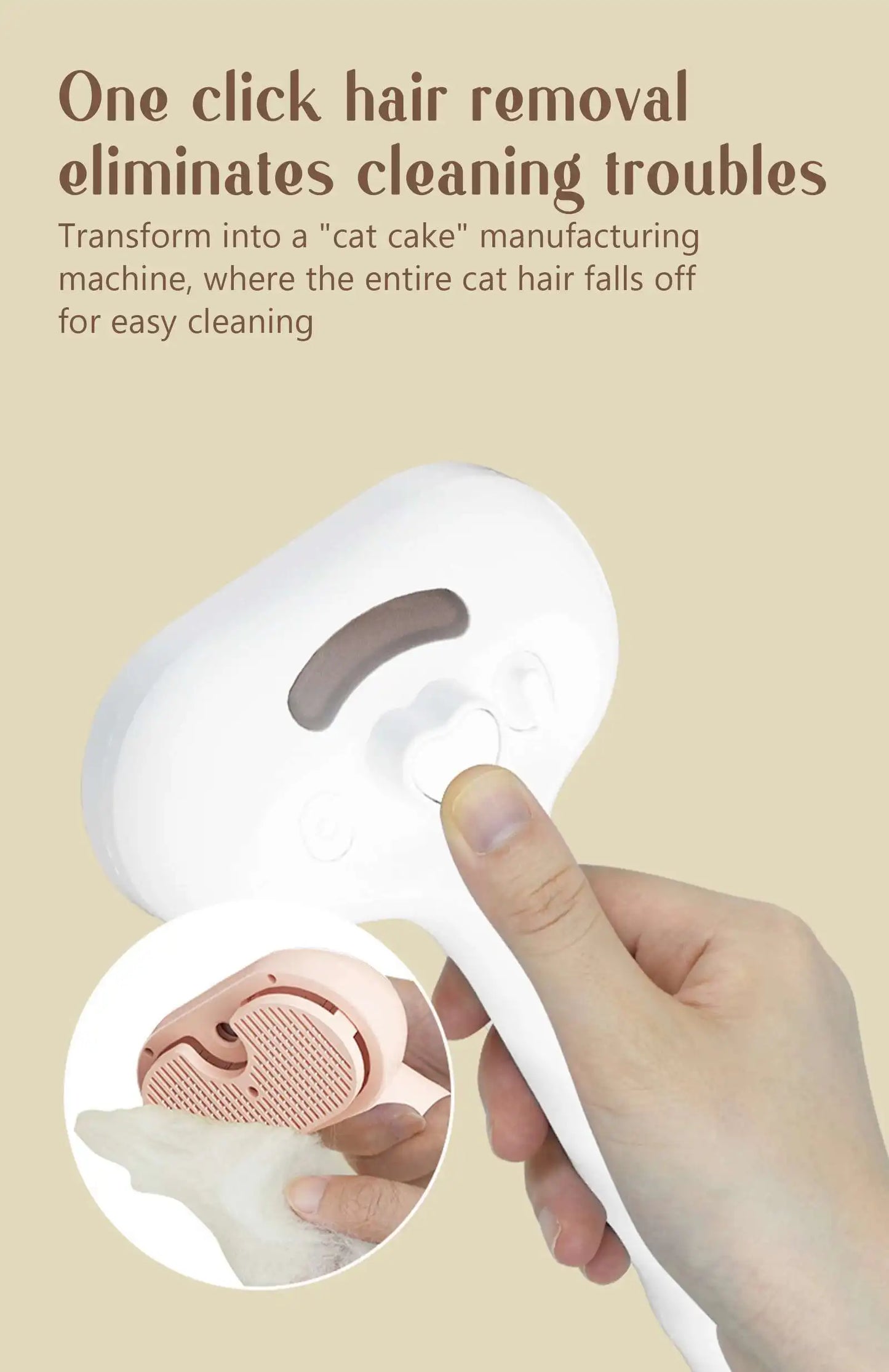 FurFree Steam Brush – 2-in-1 Pet Spray & Hair Removal Comb