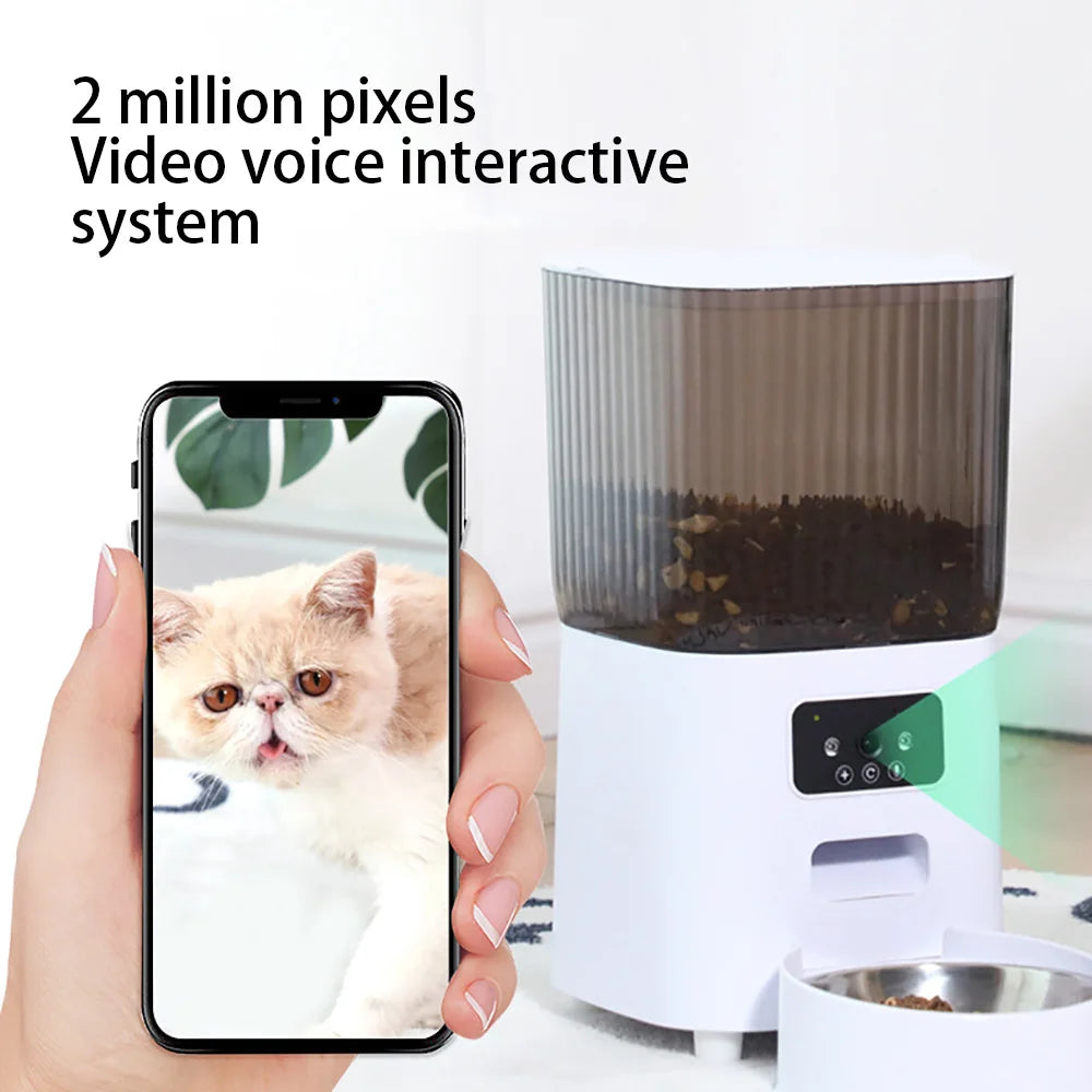 5L Smart Automatic Pet Feeder – WiFi Control & HD Camera Food Dispenser