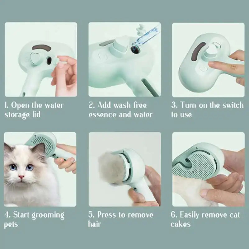 FurFree Steam Brush – 2-in-1 Pet Spray & Hair Removal Comb