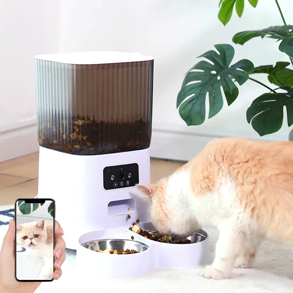 5L Smart Automatic Pet Feeder – WiFi Control & HD Camera Food Dispenser