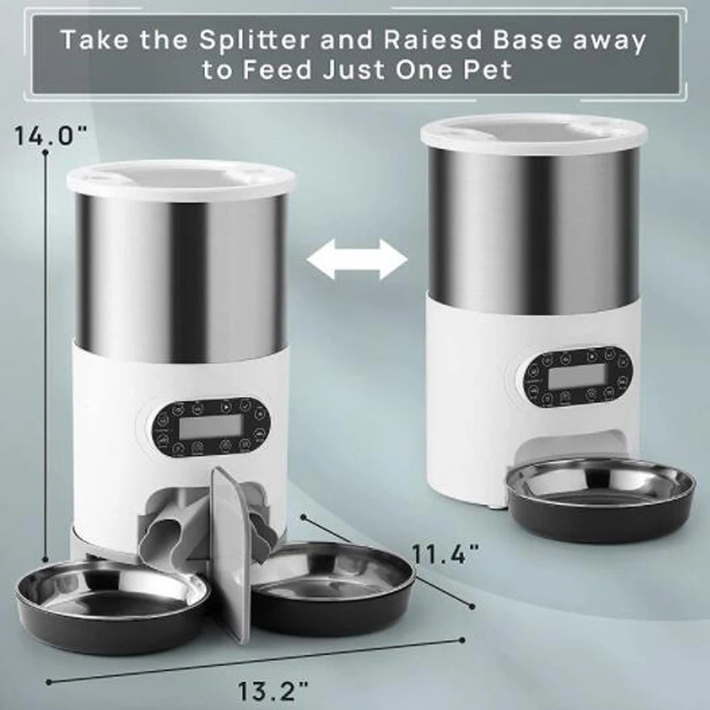 Smart Automatic Pet Feeder – 4.5L WiFi Food Dispenser with Voice Recording