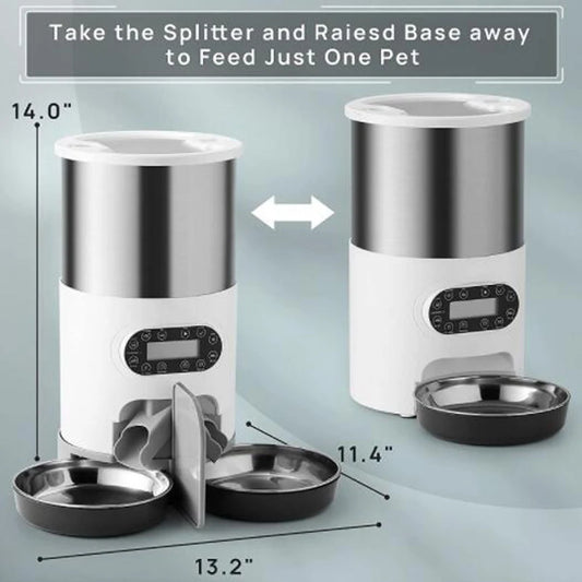 Smart Automatic Pet Feeder – 4.5L WiFi Food Dispenser with Voice Recording