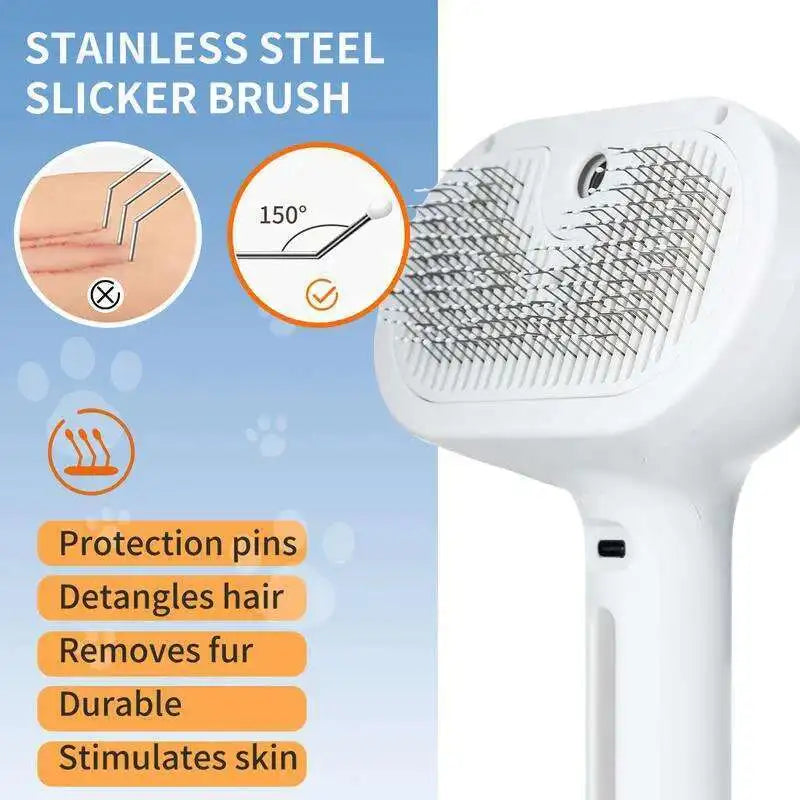 FurFree Steam Brush – 2-in-1 Pet Spray & Hair Removal Comb