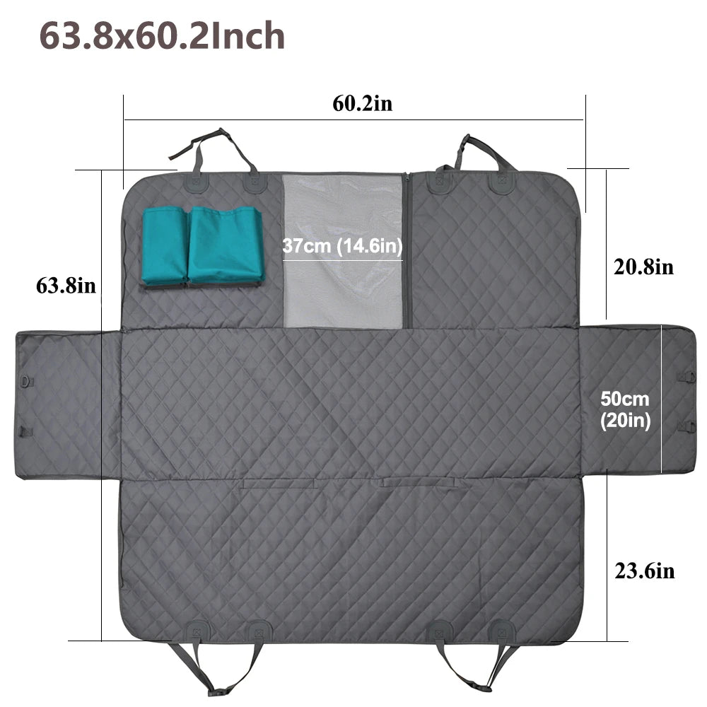 Dog Car Seat Cover – Waterproof Hammock Style Rear Seat Protector for Pets